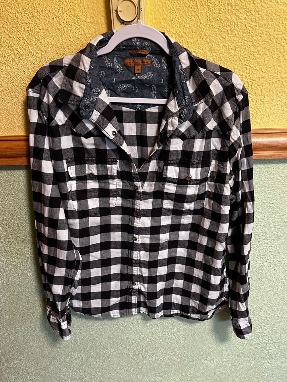 Black & White Gingham Button-Up Shirt | Checkered Preppy Top #gingham #checkered